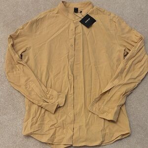 SHEIN Camel Button-Up Shirt